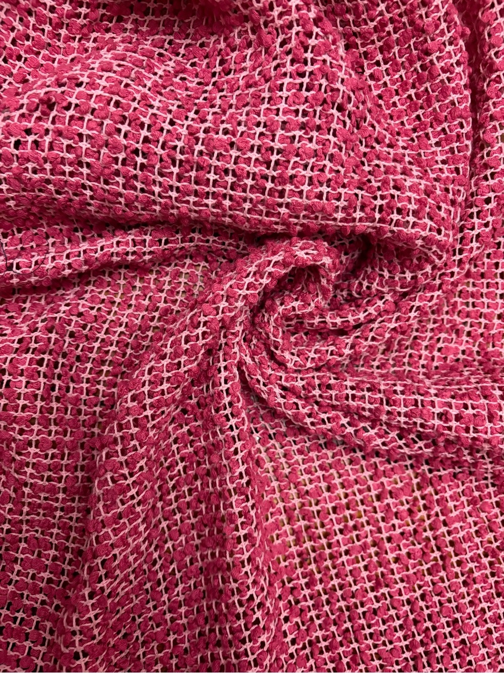 Pink Bouclé tweed Fabric - 2.2 yard - 59” width